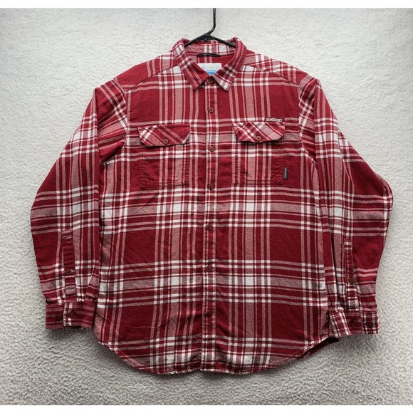 Columbia Other - Columbia USC Gamecocks Flannel Shirt Mens Medium Red White Plaid South Carolina